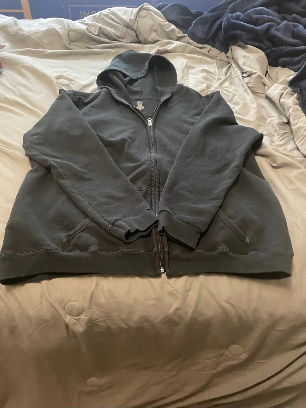 Bobbie Brooks Black Zip-Up Hooded Jacket